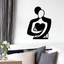 Wallity Love Escultura de Pared en Metal Negro